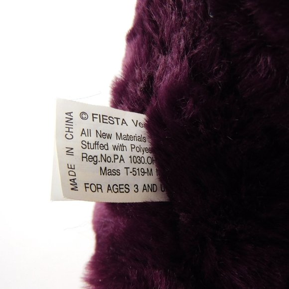 Fiesta Burgundy Sitting Bear Plush 10.5" Stuffed Animal - Picture 6 of 7